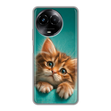 Силиконовый чехол на Realme Narzo 60x 5G с принтом котенок Силиконовый чехол на Realme Narzo 60x 5G с принтом котенок