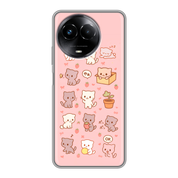 Силиконовый чехол на Realme Narzo 60x 5G с принтом Hello Kitty Хелоу Кити Силиконовый чехол на Realme Narzo 60x 5G с принтом Hello Kitty Хелоу Кити