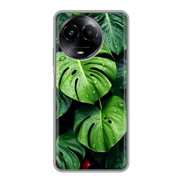 Силиконовый чехол на Realme Narzo 60x 5G с принтом Листья Силиконовый чехол на Realme Narzo 60x 5G с принтом Листья