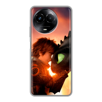 Силиконовый чехол на Realme Narzo 60x 5G с принтом Как приручить дракона Силиконовый чехол на Realme Narzo 60x 5G с принтом Как приручить дракона