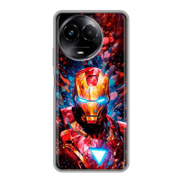 Силиконовый чехол на Realme Narzo 60x 5G с принтом Железный человек Ironman Силиконовый чехол на Realme Narzo 60x 5G с принтом Железный человек Ironman