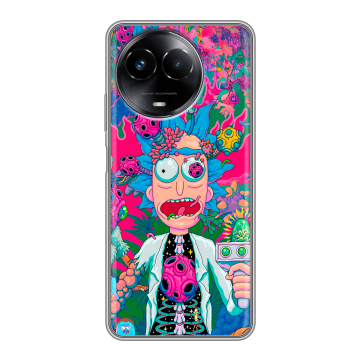 Силиконовый чехол на Realme Narzo 60x 5G с принтом Рик и Морти Rick Morty Силиконовый чехол на Realme Narzo 60x 5G с принтом Рик и Морти Rick Morty