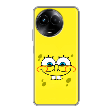 Силиконовый чехол на Realme Narzo 60x 5G с принтом спанчбоб спанч боб Силиконовый чехол на Realme Narzo 60x 5G с принтом спанчбоб спанч боб