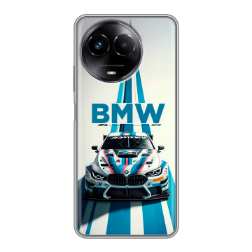 Силиконовый чехол на Realme Narzo 60x 5G с принтом БМВ BMW Силиконовый чехол на Realme Narzo 60x 5G с принтом БМВ BMW
