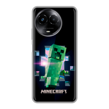 Силиконовый чехол на Realme Narzo 60x 5G с принтом Майнкрафт Minecraft Силиконовый чехол на Realme Narzo 60x 5G с принтом Майнкрафт Minecraft