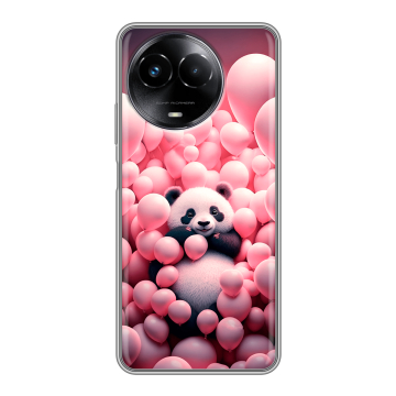 Силиконовый чехол на Realme Narzo 60x 5G с принтом Панда Силиконовый чехол на Realme Narzo 60x 5G с принтом Панда
