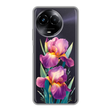 Силиконовый чехол на Realme Narzo 60x 5G с принтом Цветы орхидеи