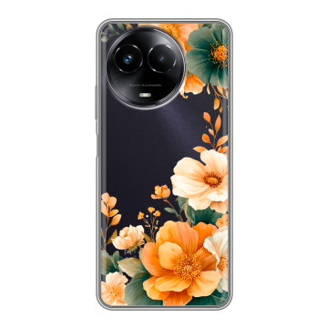 Силиконовый чехол на Realme Narzo 60x 5G с принтом Цветы принт