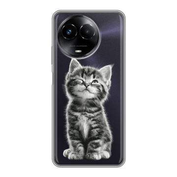 Силиконовый чехол на Realme Narzo 60x 5G с принтом Котенок Силиконовый чехол на Realme Narzo 60x 5G с принтом Котенок