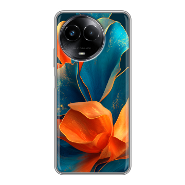 Силиконовый чехол на Realme Narzo 60x 5G с принтом Цветы