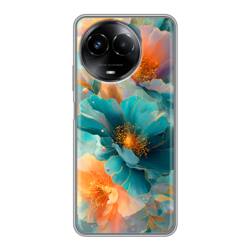 Силиконовый чехол на Realme Narzo 60x 5G с принтом Цветы