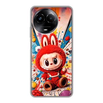 Силиконовый чехол на Realme Narzo 60x 5G с принтом Labubu Лабубу Силиконовый чехол на Realme Narzo 60x 5G с принтом Labubu Лабубу