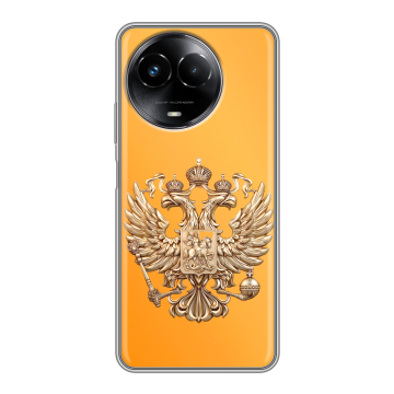 Силиконовый чехол на Realme Narzo 60x 5G с принтом Герб Флаг России