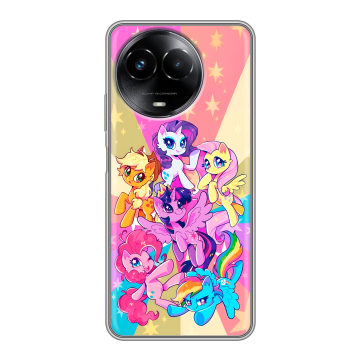 Силиконовый чехол на Realme Narzo 60x 5G с принтом My little pony Дружба чудо Силиконовый чехол на Realme Narzo 60x 5G с принтом My little pony Дружба чудо