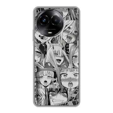 Силиконовый чехол на Realme Narzo 60x 5G с принтом Ahegao Ахегао Аниме