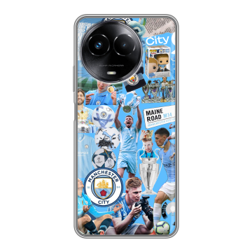 Силиконовый чехол на Realme Narzo 60x 5G с принтом Man City Манчестер Сити