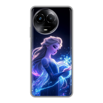 Силиконовый чехол на Realme Narzo 60x 5G с принтом Холодное сердце Frozen Силиконовый чехол на Realme Narzo 60x 5G с принтом Холодное сердце Frozen