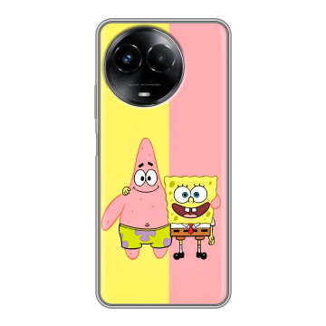 Силиконовый чехол на Realme Narzo 60x 5G с принтом Спанч боб Спанчбоб Силиконовый чехол на Realme Narzo 60x 5G с принтом Спанч боб Спанчбоб