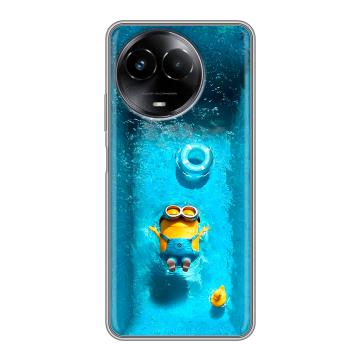 Силиконовый чехол на Realme Narzo 60x 5G с принтом Миньоны