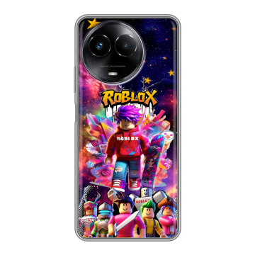 Силиконовый чехол на Realme Narzo 60x 5G с принтом Roblox Роблокс