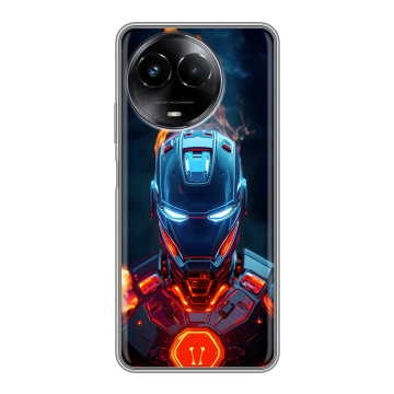 Силиконовый чехол на Realme Narzo 60x 5G с принтом IronMan Железный человек Силиконовый чехол на Realme Narzo 60x 5G с принтом IronMan Железный человек