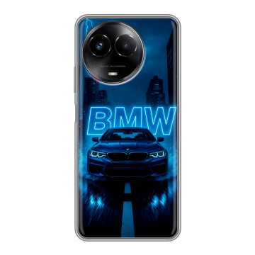 Силиконовый чехол на Realme Narzo 60x 5G с принтом BMW БМВ Силиконовый чехол на Realme Narzo 60x 5G с принтом BMW БМВ