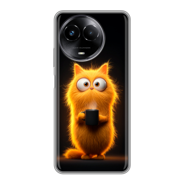 Силиконовый чехол на Realme Narzo 60x 5G с принтом Смешной кот Силиконовый чехол на Realme Narzo 60x 5G с принтом Смешной кот