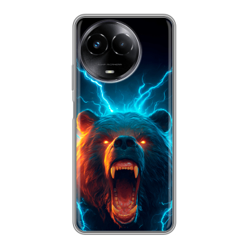 Силиконовый чехол на Realme Narzo 60x 5G с принтом Медведь