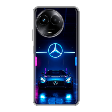 Силиконовый чехол на Realme Narzo 60x 5G с принтом Mercedes Мерседес Силиконовый чехол на Realme Narzo 60x 5G с принтом Mercedes Мерседес