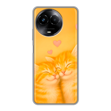Силиконовый чехол на Realme Narzo 60x 5G с принтом Милые котята Силиконовый чехол на Realme Narzo 60x 5G с принтом Милые котята