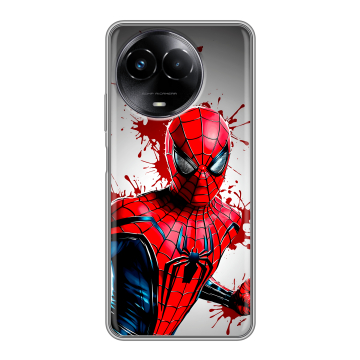 Силиконовый чехол на Realme Narzo 60x 5G с принтом Spiderman Человек паук Силиконовый чехол на Realme Narzo 60x 5G с принтом Spiderman Человек паук