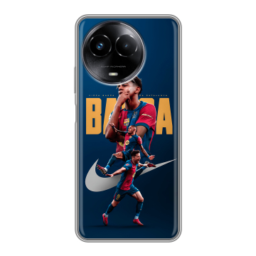 Силиконовый чехол на Realme Narzo 60x 5G с принтом Барселона Barca Yamal Силиконовый чехол на Realme Narzo 60x 5G с принтом Барселона Barca Yamal