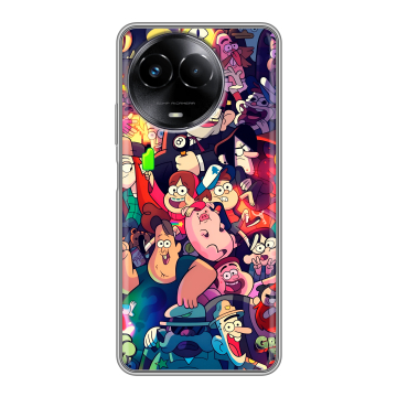 Силиконовый чехол на Realme Narzo 60x 5G с принтом Gravity Falls Гравити Фолз Силиконовый чехол на Realme Narzo 60x 5G с принтом Gravity Falls Гравити Фолз