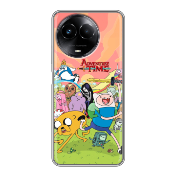 Силиконовый чехол на Realme Narzo 60x 5G с принтом Adventure time Время приключений