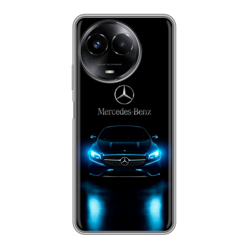 Силиконовый чехол на Realme Narzo 60x 5G с принтом Mercedes Мерседес Силиконовый чехол на Realme Narzo 60x 5G с принтом Mercedes Мерседес