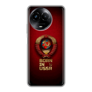 Силиконовый чехол на Realme Narzo 60x 5G с принтом Флаг Герб СССР