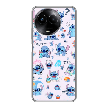 Силиконовый чехол на Realme Narzo 60x 5G с принтом Лило и Стич Силиконовый чехол на Realme Narzo 60x 5G с принтом Лило и Стич