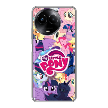 Силиконовый чехол на Realme Narzo 60x 5G с принтом My little pony Дружба чудо