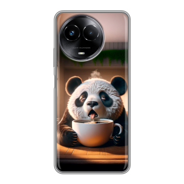 Силиконовый чехол на Realme Narzo 60x 5G с принтом смешная панда Силиконовый чехол на Realme Narzo 60x 5G с принтом смешная панда