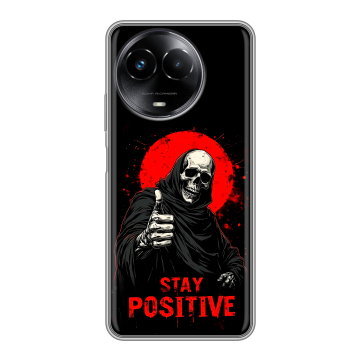 Силиконовый чехол на Realme Narzo 60x 5G с принтом смешной скелет