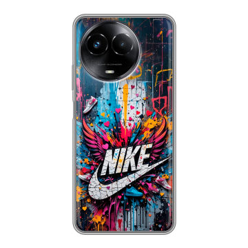 Силиконовый чехол на Realme Narzo 60x 5G с принтом Nike Найк Силиконовый чехол на Realme Narzo 60x 5G с принтом Nike Найк