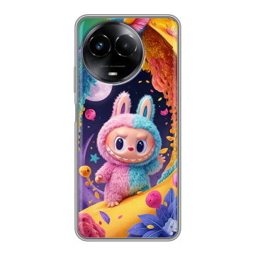 Силиконовый чехол на Realme Narzo 60x 5G с принтом Labubu Лабубу Силиконовый чехол на Realme Narzo 60x 5G с принтом Labubu Лабубу