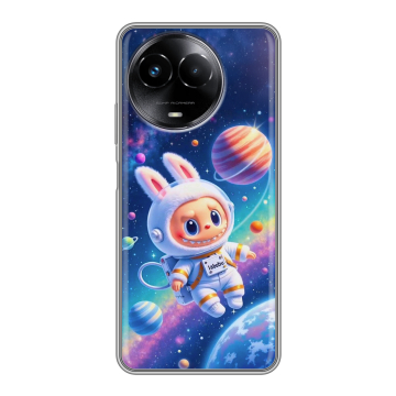 Силиконовый чехол на Realme Narzo 60x 5G с принтом Labubu Лабубу Силиконовый чехол на Realme Narzo 60x 5G с принтом Labubu Лабубу