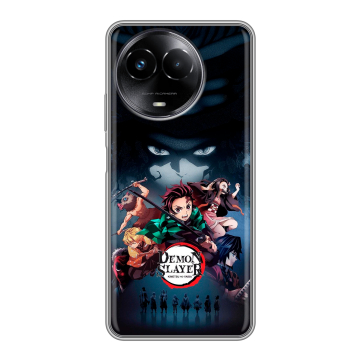 Силиконовый чехол на Realme Narzo 60x 5G с принтом Demon Slayer Клинок рассекающий демонов Силиконовый чехол на Realme Narzo 60x 5G с принтом Demon Slayer Клинок рассекающий демонов