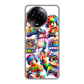 Силиконовый чехол на Realme Narzo 60x 5G с принтом Roblox Роблокс Силиконовый чехол на Realme Narzo 60x 5G с принтом Roblox Роблокс