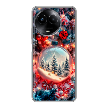 Силиконовый чехол на Realme Narzo 60x 5G с принтом Новый год