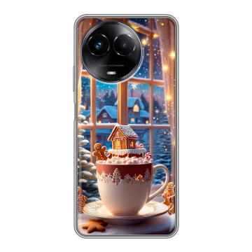 Силиконовый чехол на Realme Narzo 60x 5G с принтом Новый год