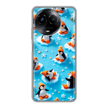 Силиконовый чехол на Realme Narzo 60x 5G с принтом Новый год