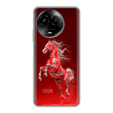 Силиконовый чехол на Realme Narzo 60x 5G с принтом Новый год