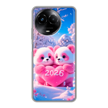 Силиконовый чехол на Realme Narzo 60x 5G с принтом Новый год